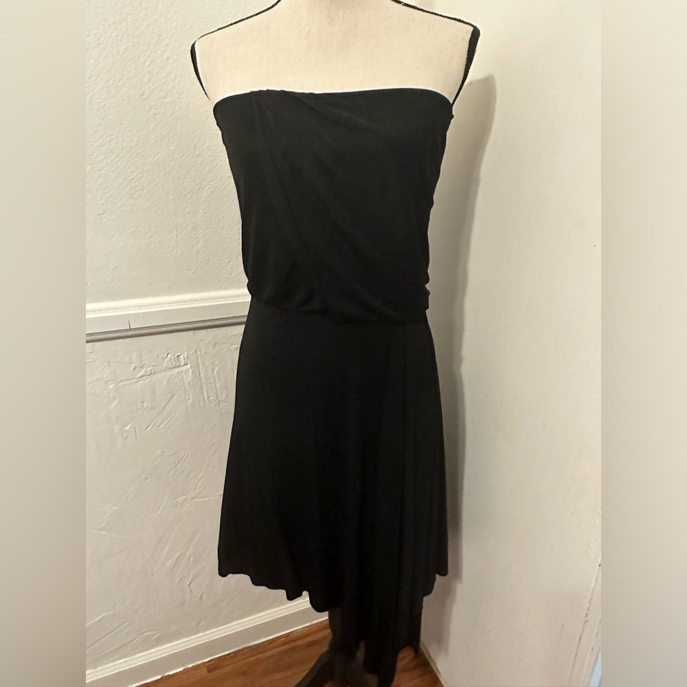 White House Black Markt strapless black dress